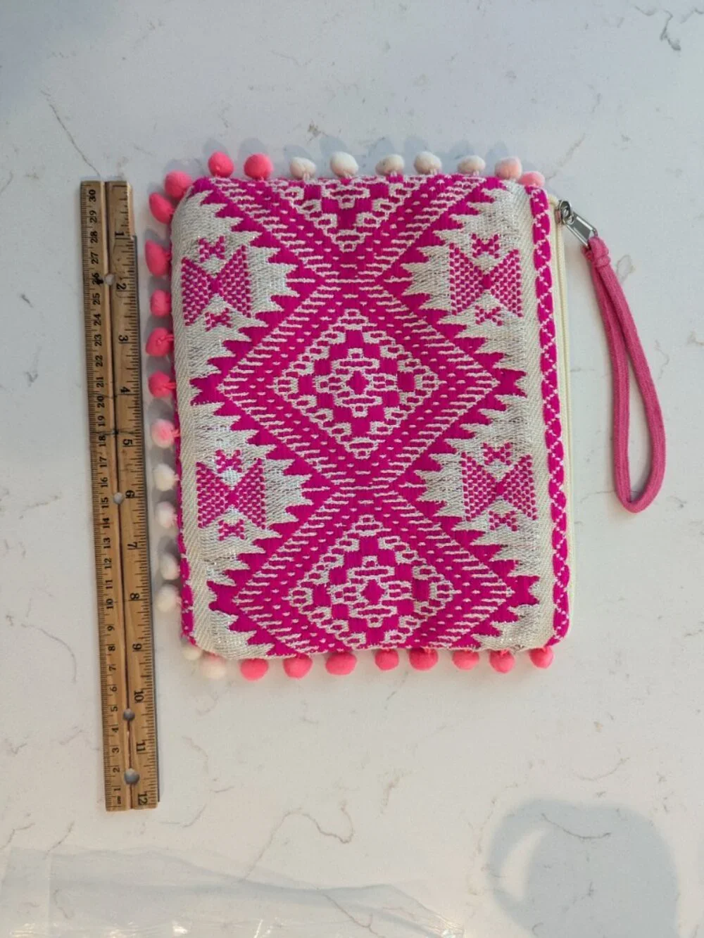 America & Beyond pink wristlet clutch purse